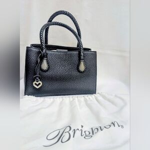 Brighton Black Pebbled Leather Satchel